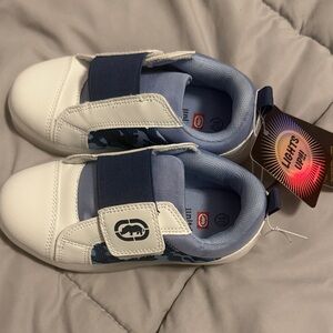 Ecko Unlimited White and Navy Light-Up Sneakers